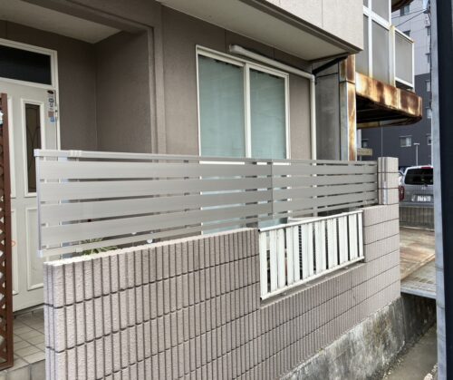 松山市 アルミフェンス工事