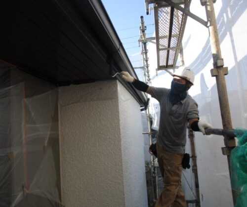 松山市　外壁塗装・屋根葺き替え工事　進捗状況②